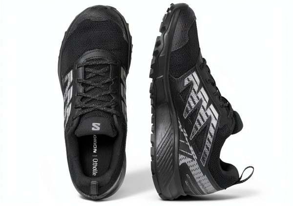 Salomon Womens Hiking Shoes Black Plum Kitten Gull Trail-5