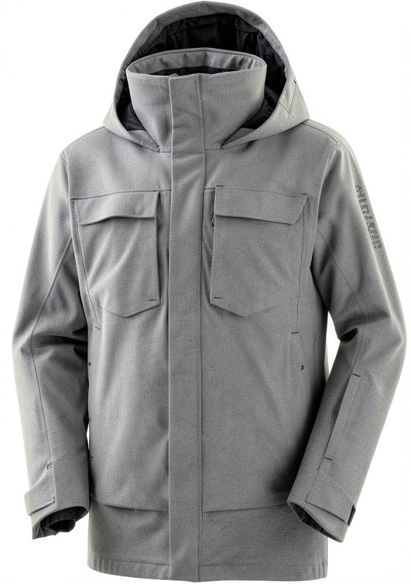 Salomon Insulated Jacket Mens Classic Fit Hooded Anorak-0