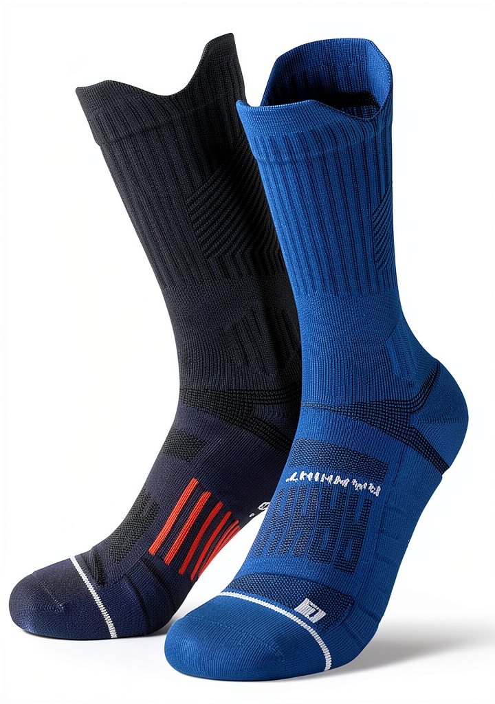 Men wearing compression socks during a run