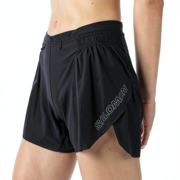 Salomon Womens Running Shorts Lightweight Stretch Deep Black-3