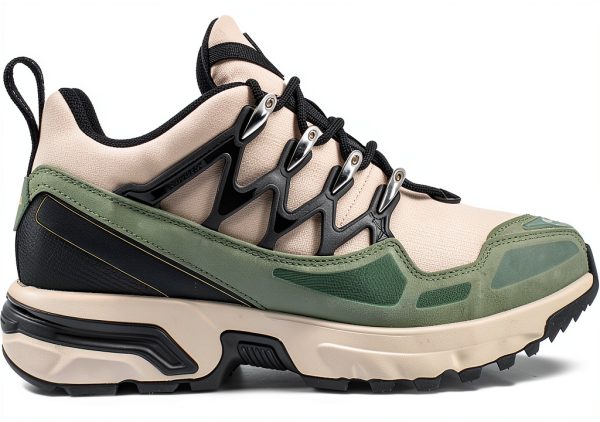 Salomon Running Shoes Mens Synthetic Mesh Cement Green-2