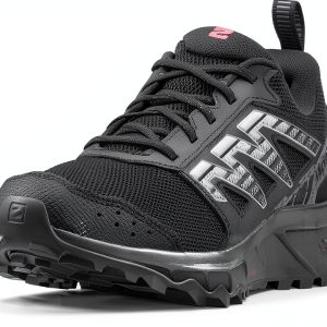 Salomon Womens Hiking Shoes Black Plum Kitten Gull Trail-0