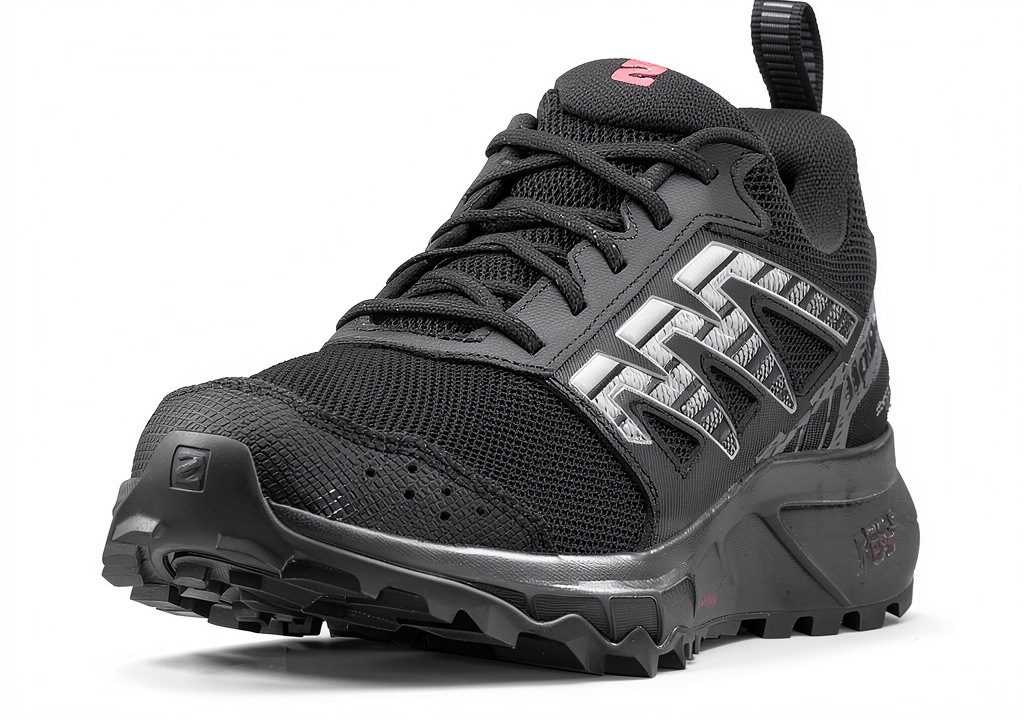 Salomon women's hiking shoes on a rocky trail