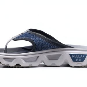 Salomon Mens EVA Sandals Cushioned Stride Blue Ashes White-0