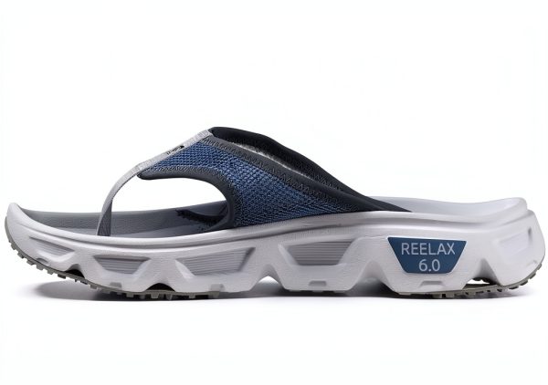 Salomon Mens EVA Sandals Cushioned Stride Blue Ashes White-0