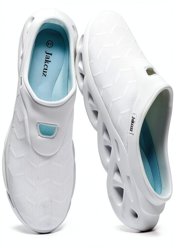 Jakcuz Mens Walking Shoes Breathable Mesh Slip On Design-0