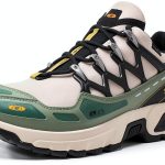 Salomon Running Shoes Mens Synthetic Mesh Cement Green-0