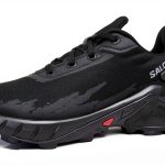 Salomon Womens Trail Running Shoes Black Contagrip Cushion-0