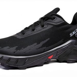 Salomon Womens Trail Running Shoes Black Contagrip Cushion-0