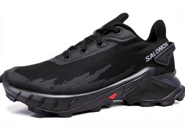 Salomon Womens Trail Running Shoes Black Contagrip Cushion-0
