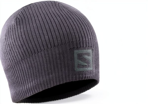 Salomon Beanie Gray Knit Winter Hat for Men Women Boys-1