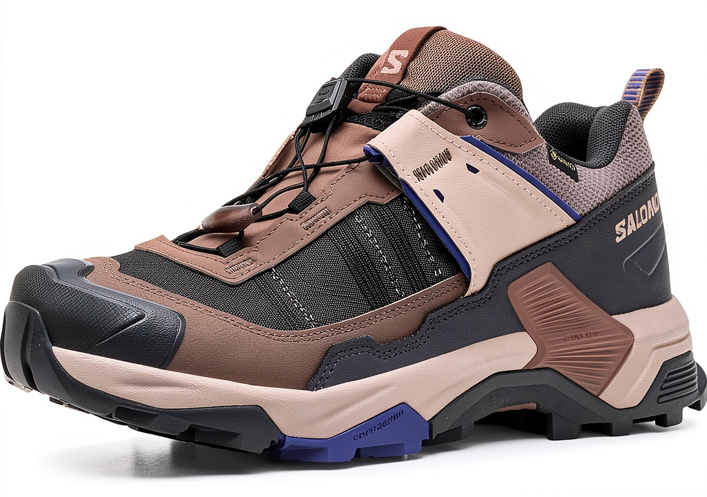 Salomon Mens Trail Running Shoes Synthetic Textile Stability on a rocky trail