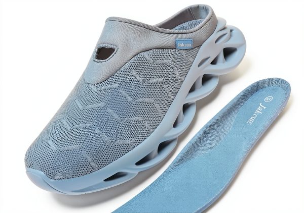 Jakcuz Mens Mules Slip On Breathable Mesh Comfortable Shoes-4