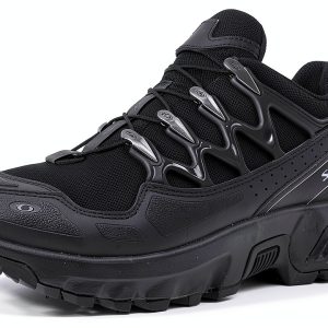 Salomon Trail Running Shoes Black Silver Mens Womens-0