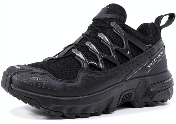 Salomon Trail Running Shoes Black Silver Mens Womens-0