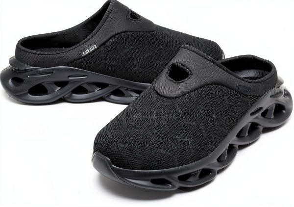 Jakcuz Mens Mules Slip On Breathable Mesh Comfortable Shoes-6
