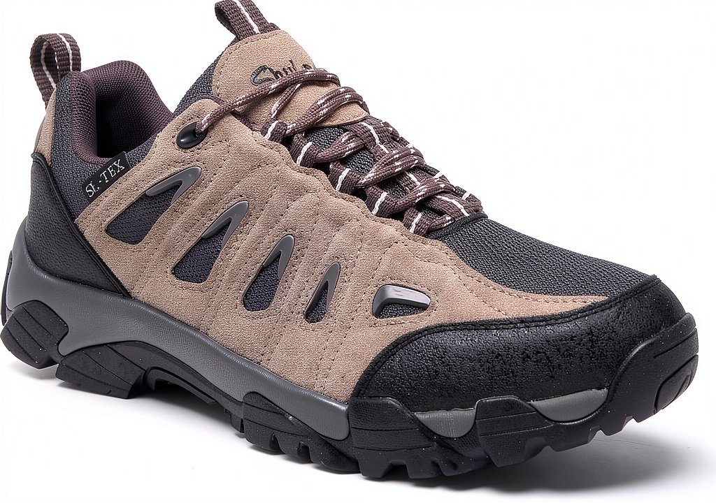 SHULOOK Men's Hiking Shoes on a trail