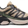 Salomon Trail Running Shoes Cement/Deep Lichen Green/Black Mesh-2