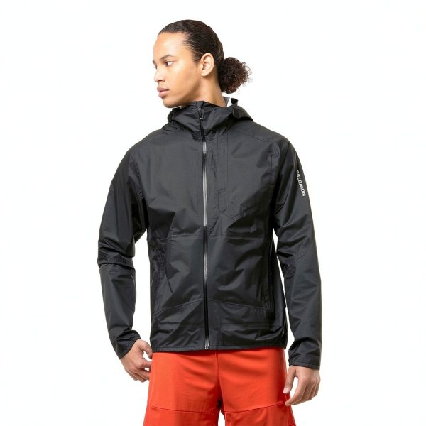 Salomon Men's Waterproof Shell Jacket Deep Black-5