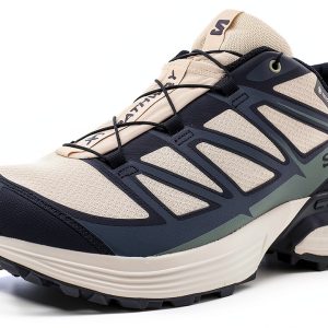 Salomon Trail Running Shoes Cement/Deep Lichen Green/Black Mesh-0