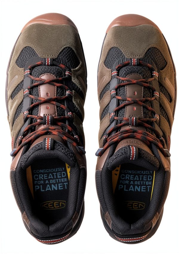 KEEN Men's Hiking Boots 1028306 Black Lemon Curry 8.5‑14 Leather-4