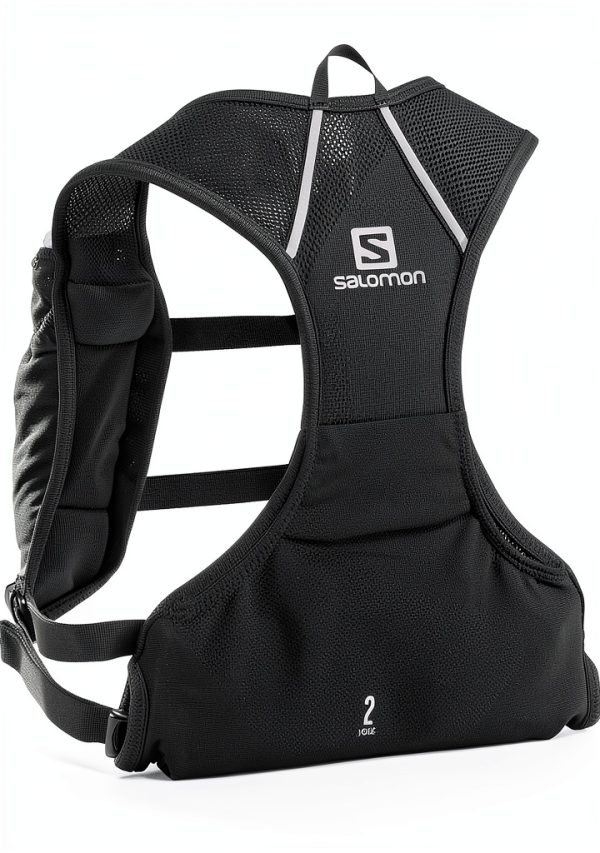 Salomon Hydration Pack Running Vest Black Adjustable Composite Design-5