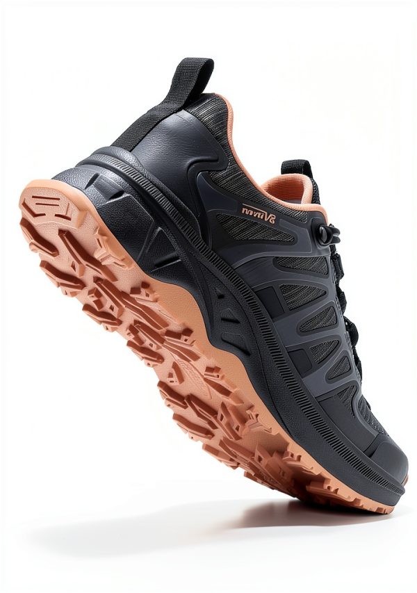 Women's Hiking Sneakers NORTIV 8 Lightweight Waterproof Carbon Black-4