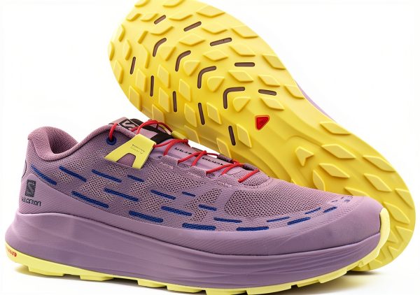 Salomon Women's Running Shoes Size 9.5 Quail Yellow Iris Fiery Red-3