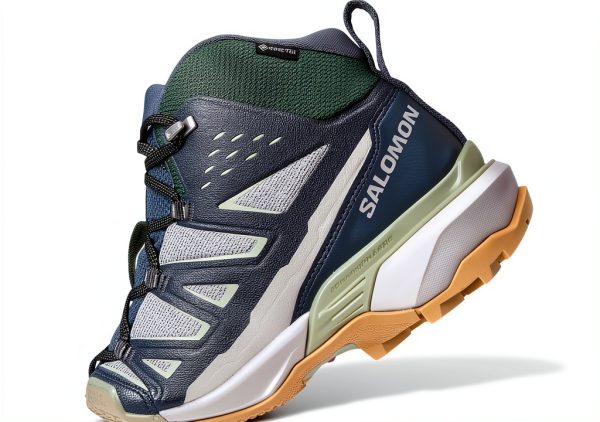 Salomon Hiking Boots Men Gray Violet Turbulence Sea Foam Waterproof-5