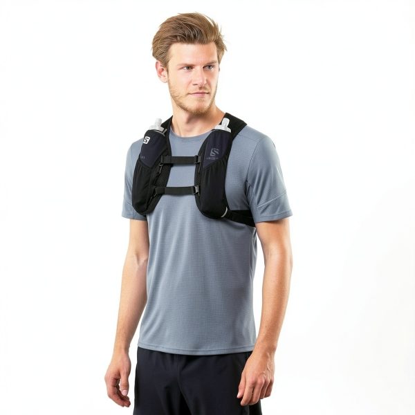 Salomon Hydration Pack Running Vest Black Adjustable Composite Design-3