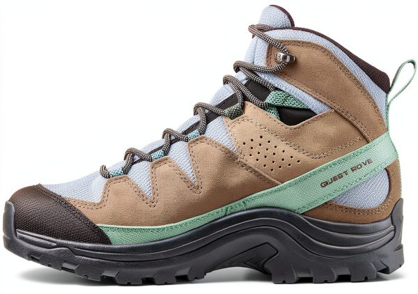 Salomon Women's Backpacking Hiking Boot Quarry/Quiet Shade Size 9-0
