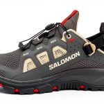 Salomon Women's Techamphibian 5 Sandals Pewter Moth Fiery Red-0