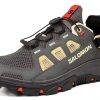 Salomon Women's Techamphibian 5 Sandals Pewter Moth Fiery Red-4