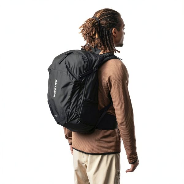 Salomon Trailblazer 30 Hiking Backpack 30L Black/Alloy 3D Padded Back-4