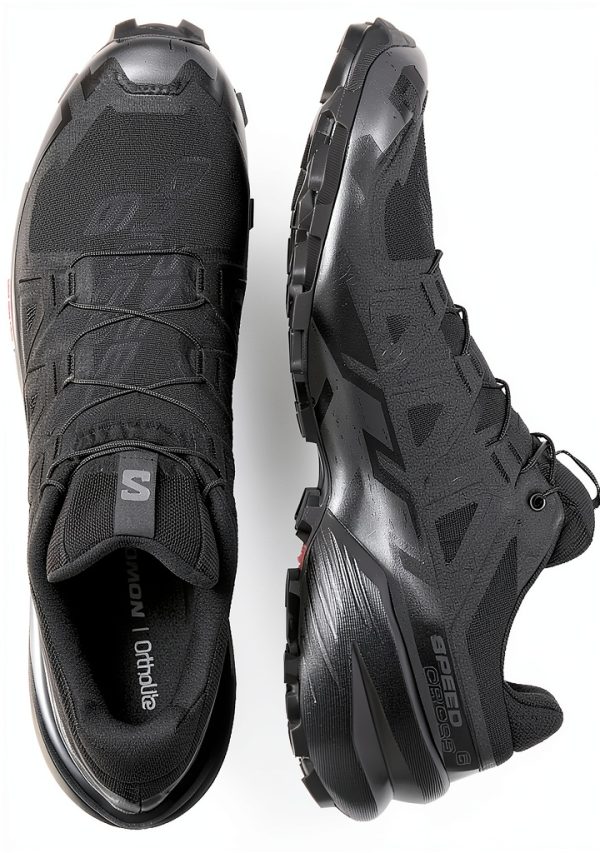 Salomon Mens Speedcross 6 Trail Running Shoes Black Phantom-4