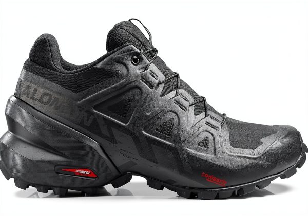 Salomon Mens Speedcross 6 Trail Running Shoes Black Phantom-5