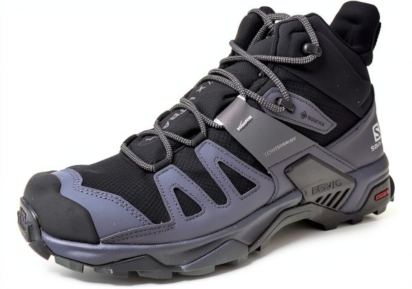 Salomon Men's X Ultra 4 Mid Gore-Tex Hiking Boots Black Magnet Blue-0