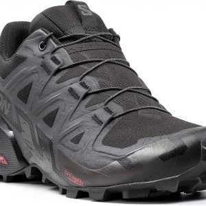 Salomon Mens Speedcross 6 Trail Running Shoes Black Phantom-0