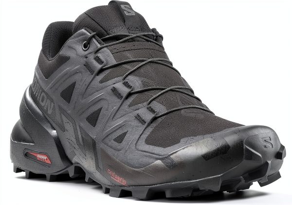 Salomon Mens Speedcross 6 Trail Running Shoes Black Phantom-0