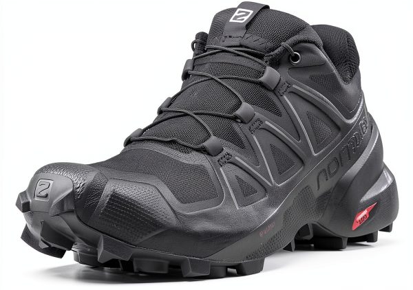 Salomon Womens Speedcross 5 Trail Running Shoes Black Phantom-0